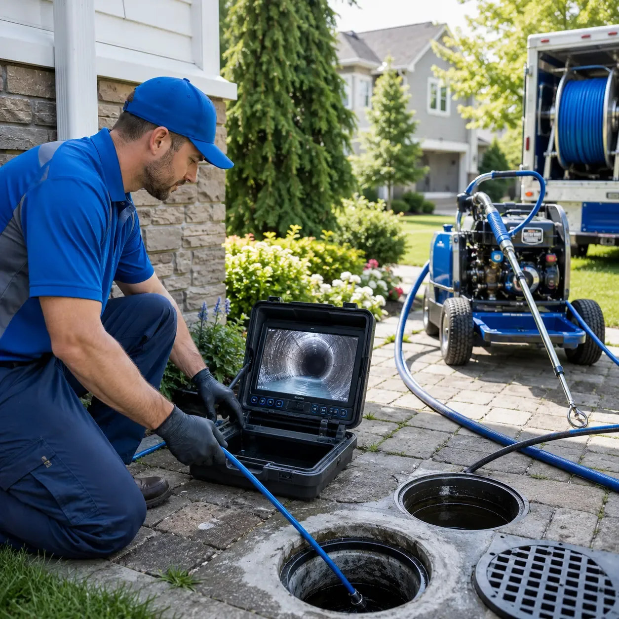 Outdoor drain cleaning professionals serving Evart, MI