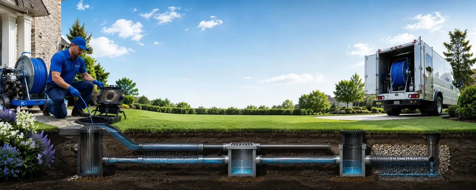 Outdoor drain cleaning information for Evart, MI